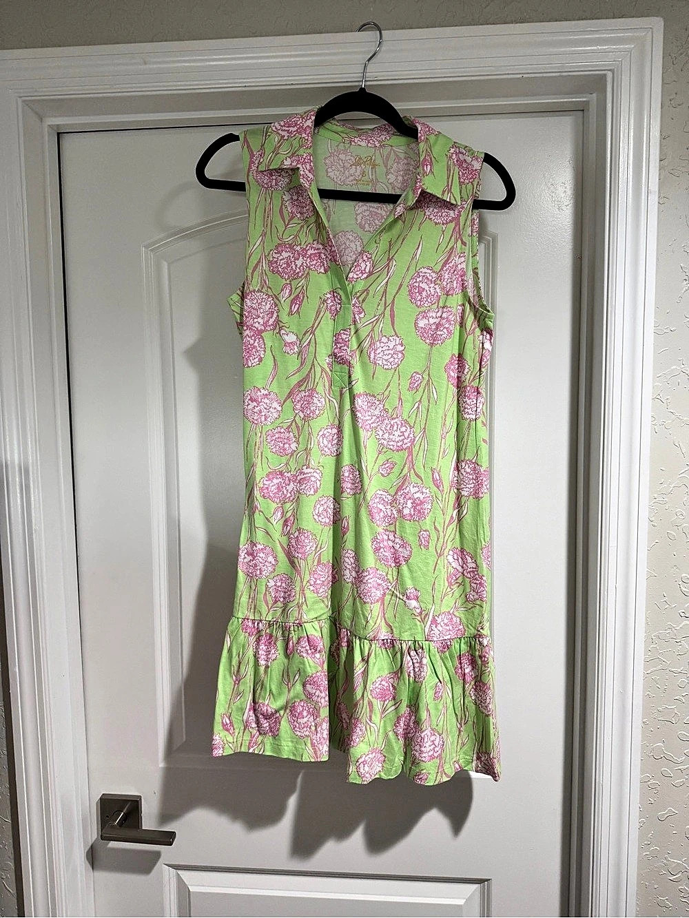 Lilly Pulitzer Floral Mini Dress in Green & Pink